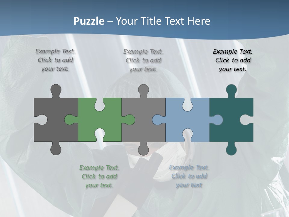 Scientist Working In Laboratory, Chemistry Related Or Medical Design PowerPoint Template