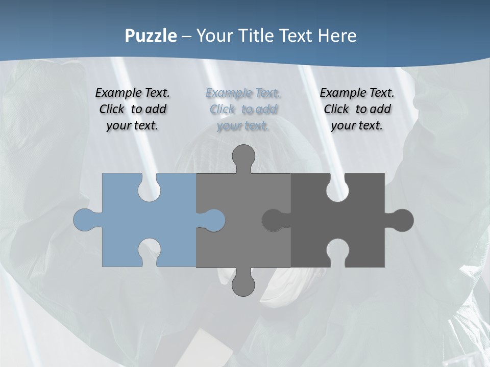 Scientist Working In Laboratory, Chemistry Related Or Medical Design PowerPoint Template