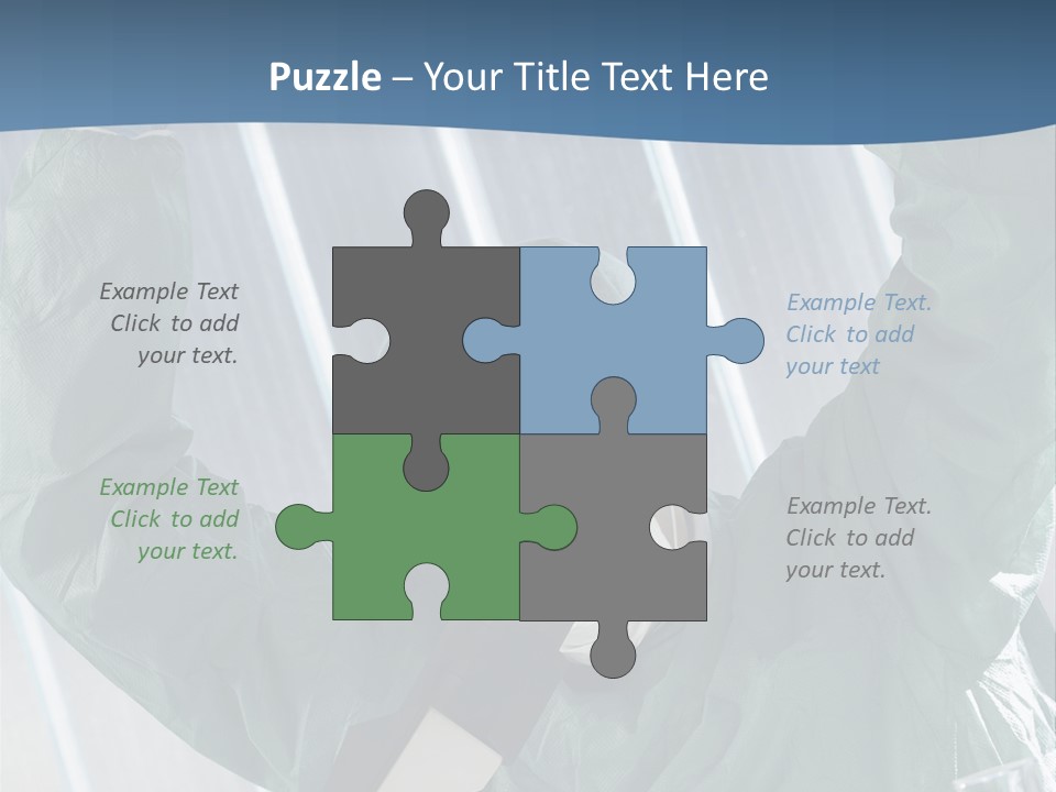 Scientist Working In Laboratory, Chemistry Related Or Medical Design PowerPoint Template