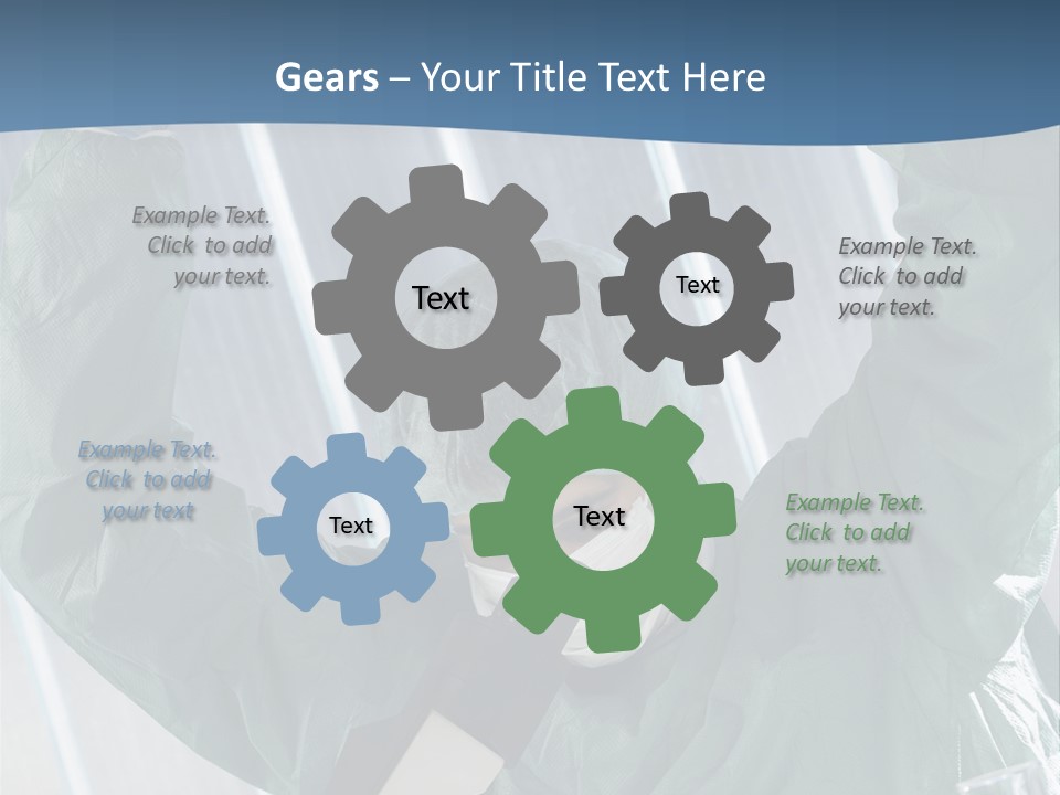 Scientist Working In Laboratory, Chemistry Related Or Medical Design PowerPoint Template