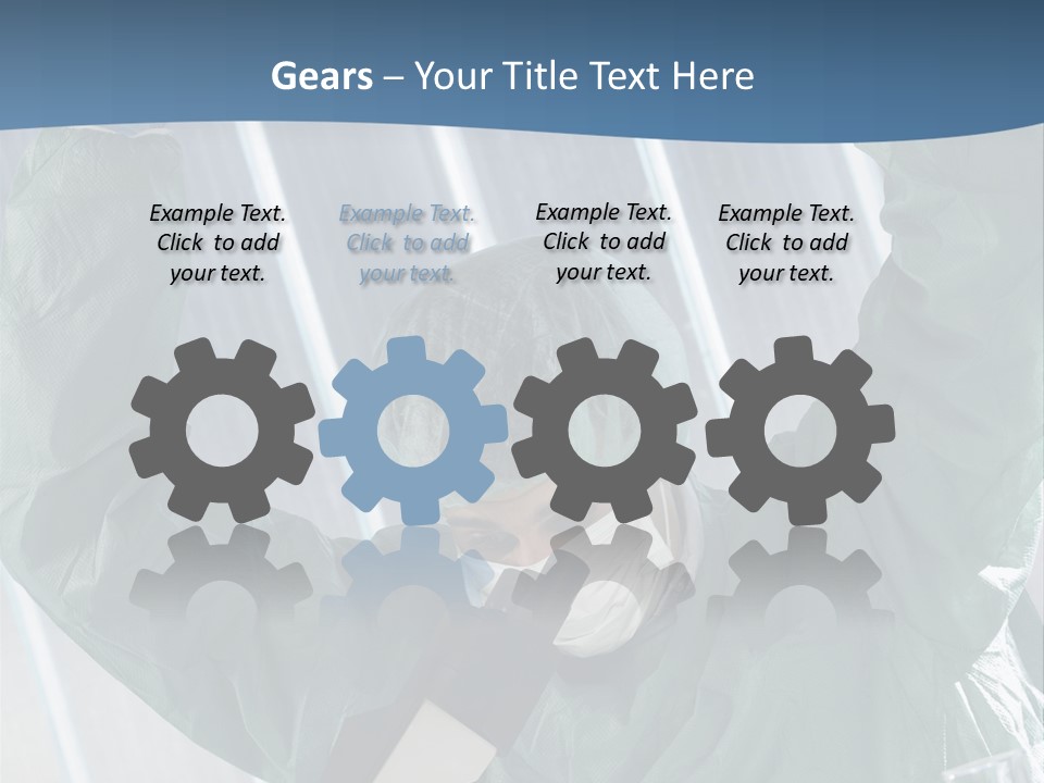 Scientist Working In Laboratory, Chemistry Related Or Medical Design PowerPoint Template