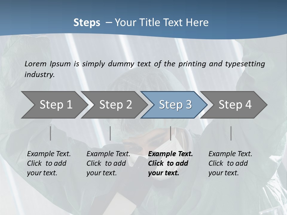 Scientist Working In Laboratory, Chemistry Related Or Medical Design PowerPoint Template