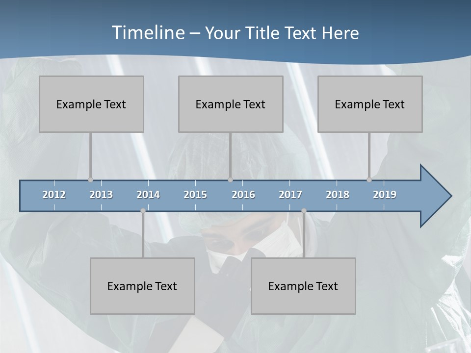 Scientist Working In Laboratory, Chemistry Related Or Medical Design PowerPoint Template
