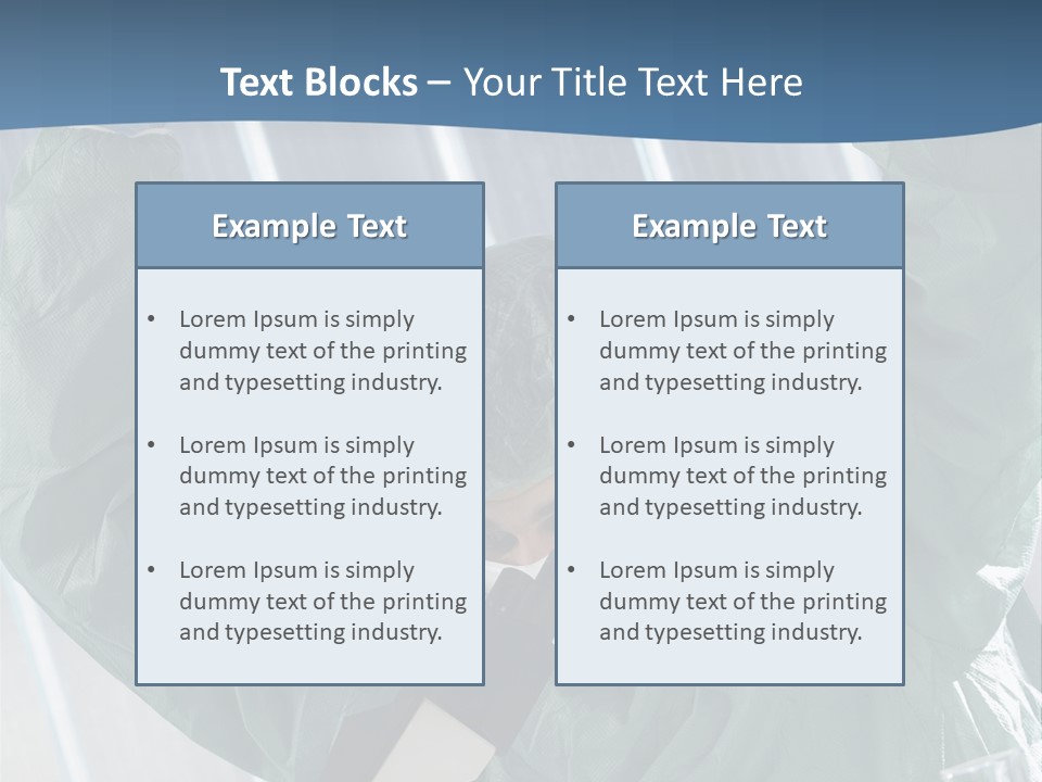 Scientist Working In Laboratory, Chemistry Related Or Medical Design PowerPoint Template