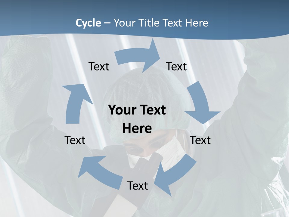 Scientist Working In Laboratory, Chemistry Related Or Medical Design PowerPoint Template