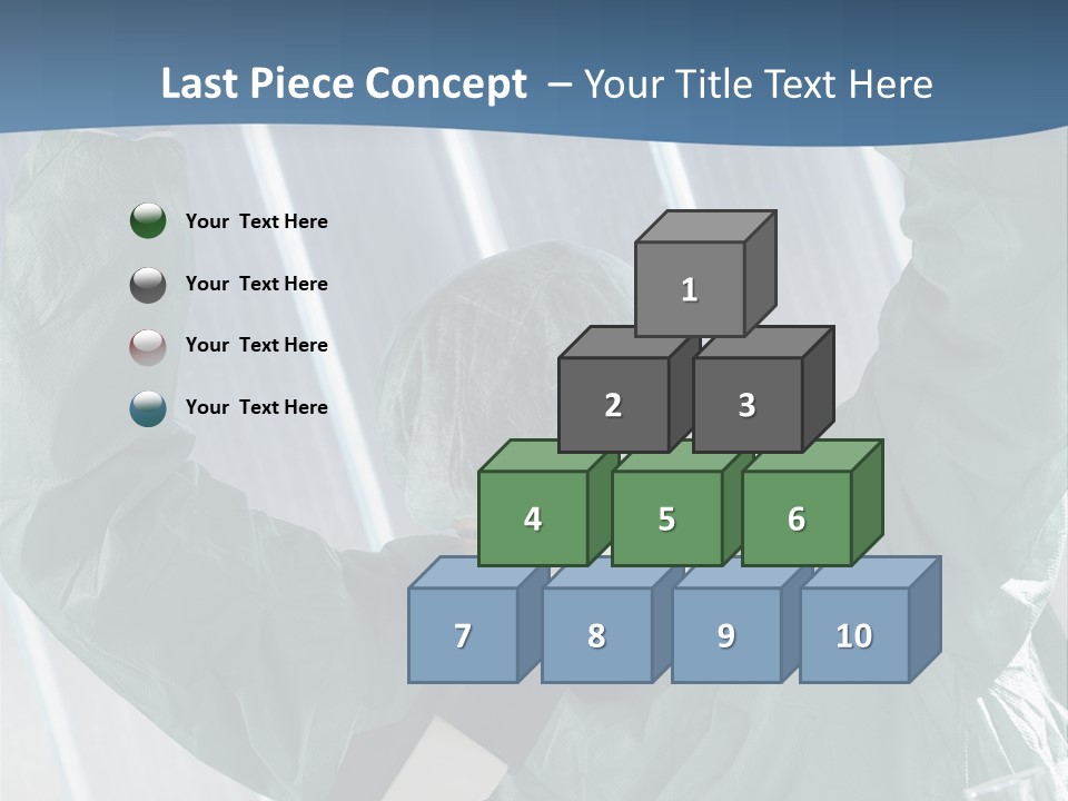 Scientist Working In Laboratory, Chemistry Related Or Medical Design PowerPoint Template
