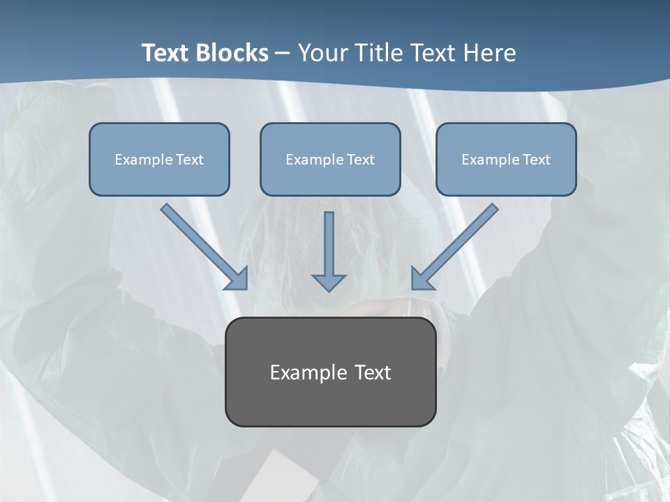 Scientist Working In Laboratory, Chemistry Related Or Medical Design PowerPoint Template