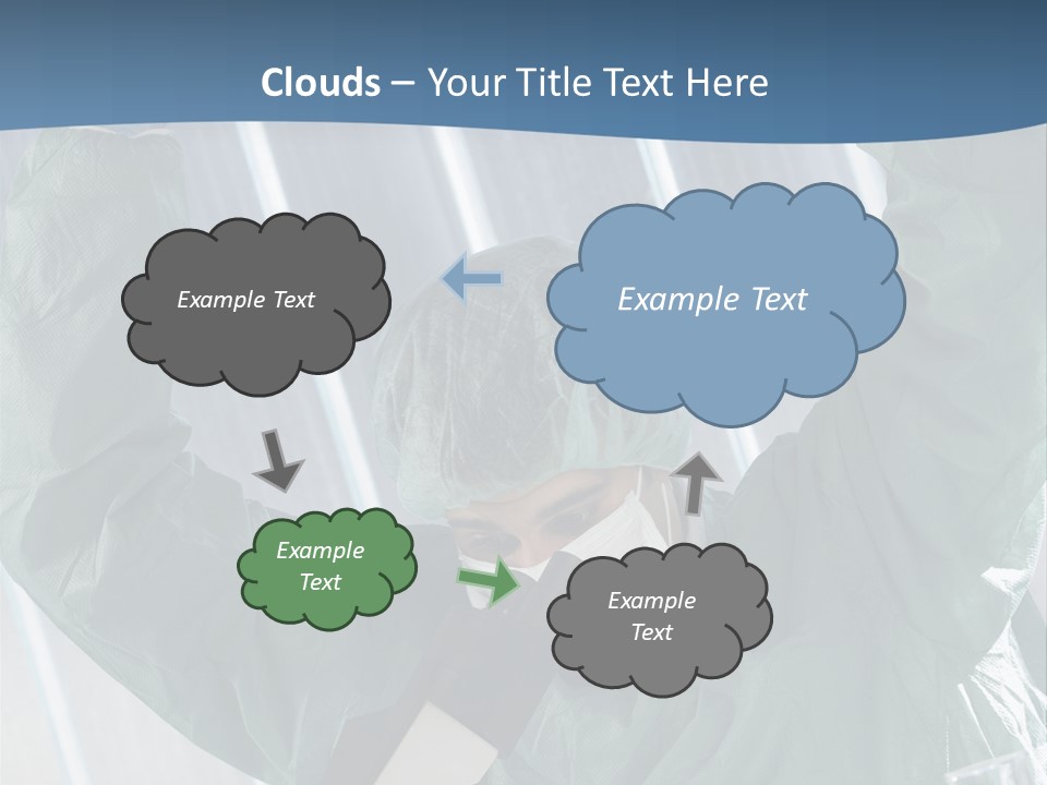 Scientist Working In Laboratory, Chemistry Related Or Medical Design PowerPoint Template