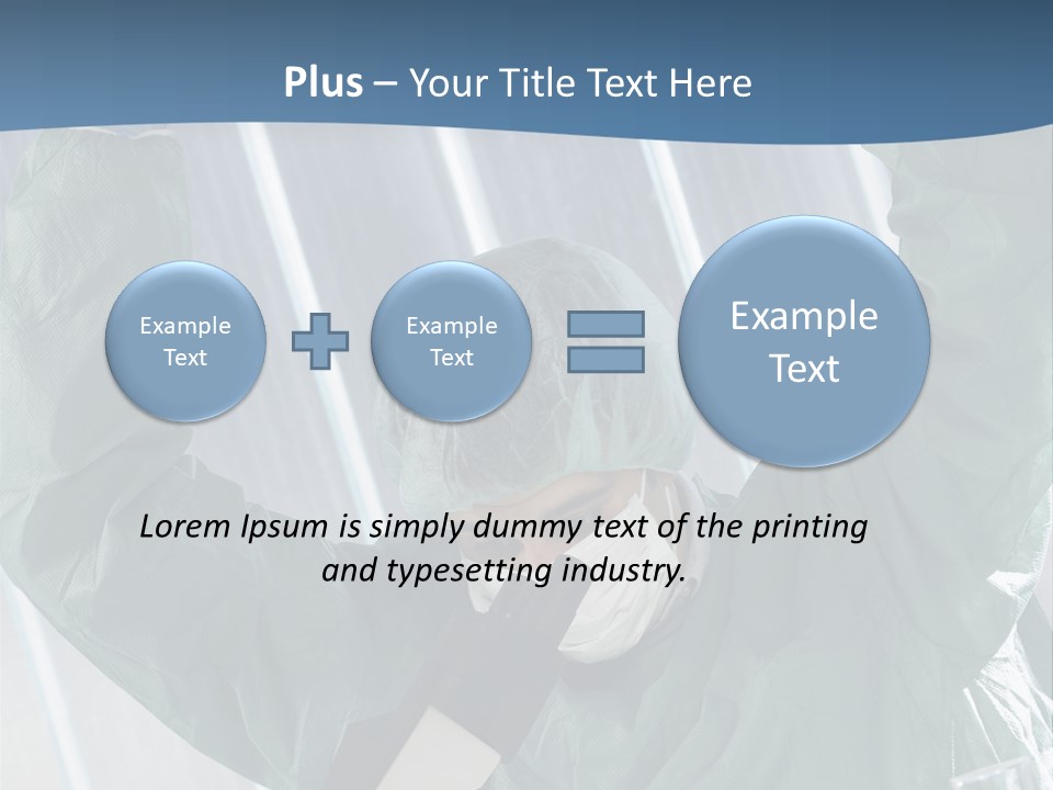 Scientist Working In Laboratory, Chemistry Related Or Medical Design PowerPoint Template