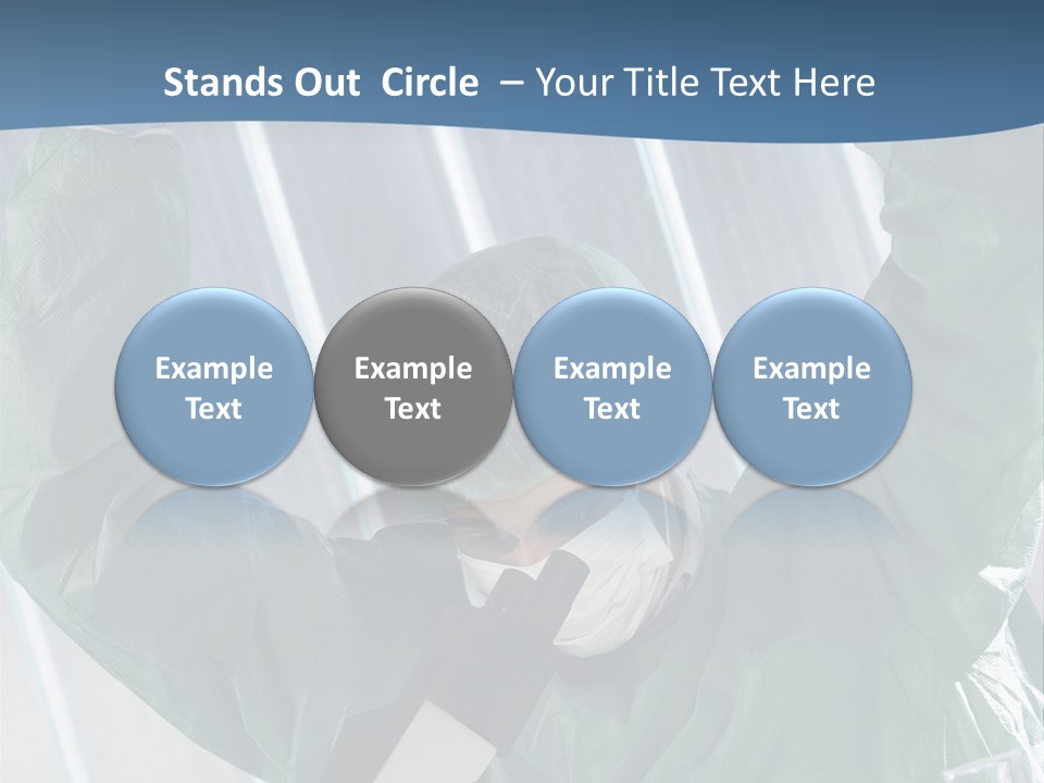 Scientist Working In Laboratory, Chemistry Related Or Medical Design PowerPoint Template