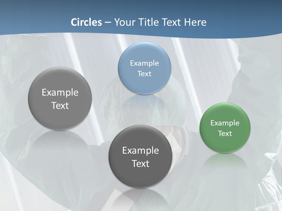 Scientist Working In Laboratory, Chemistry Related Or Medical Design PowerPoint Template