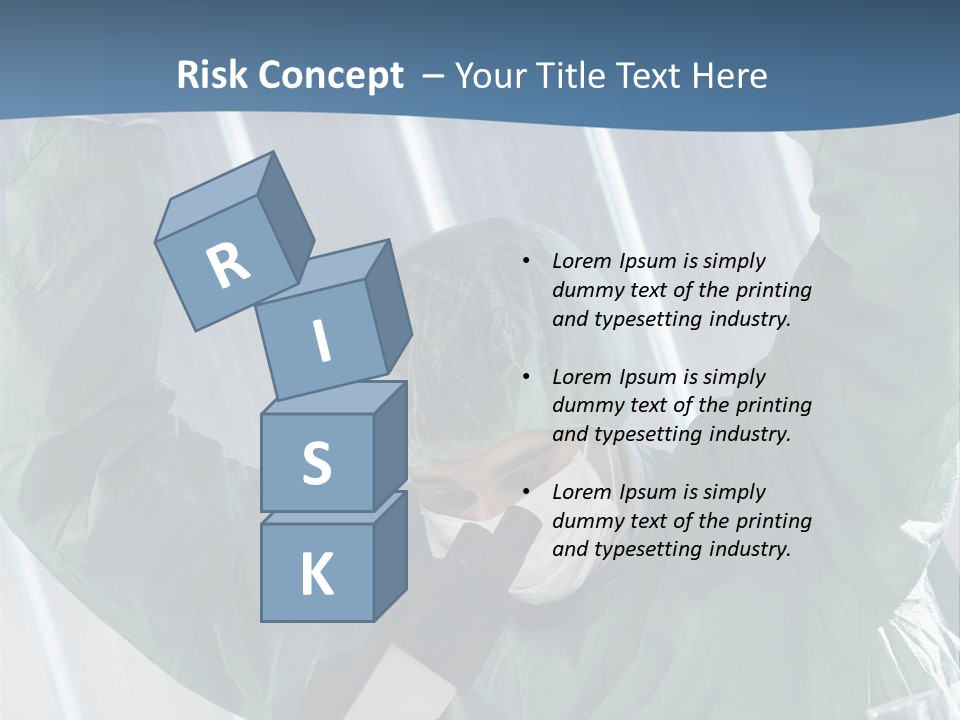 Scientist Working In Laboratory, Chemistry Related Or Medical Design PowerPoint Template