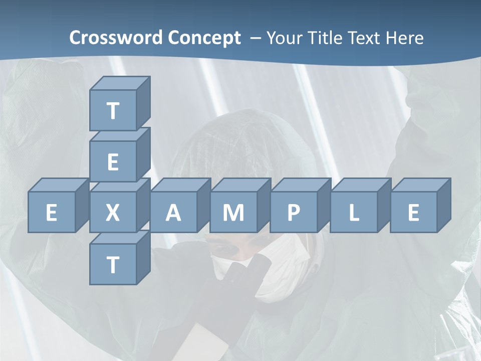 Scientist Working In Laboratory, Chemistry Related Or Medical Design PowerPoint Template