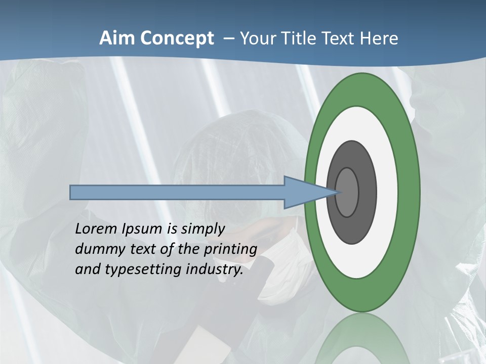 Scientist Working In Laboratory, Chemistry Related Or Medical Design PowerPoint Template