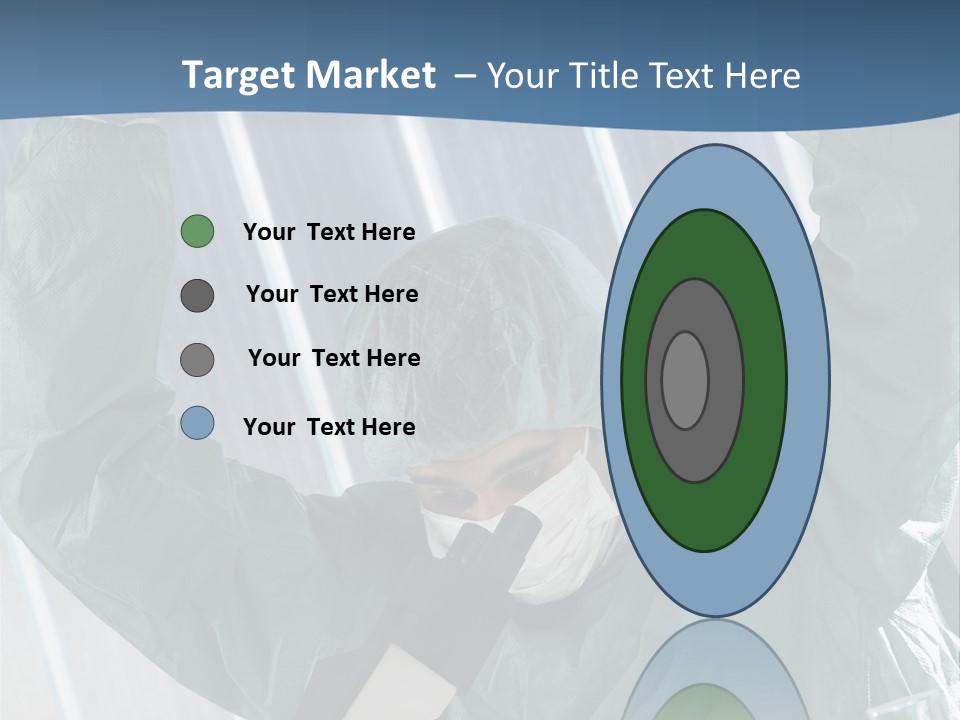 Scientist Working In Laboratory, Chemistry Related Or Medical Design PowerPoint Template