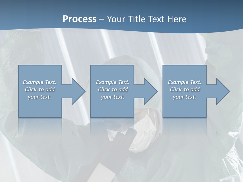 Scientist Working In Laboratory, Chemistry Related Or Medical Design PowerPoint Template