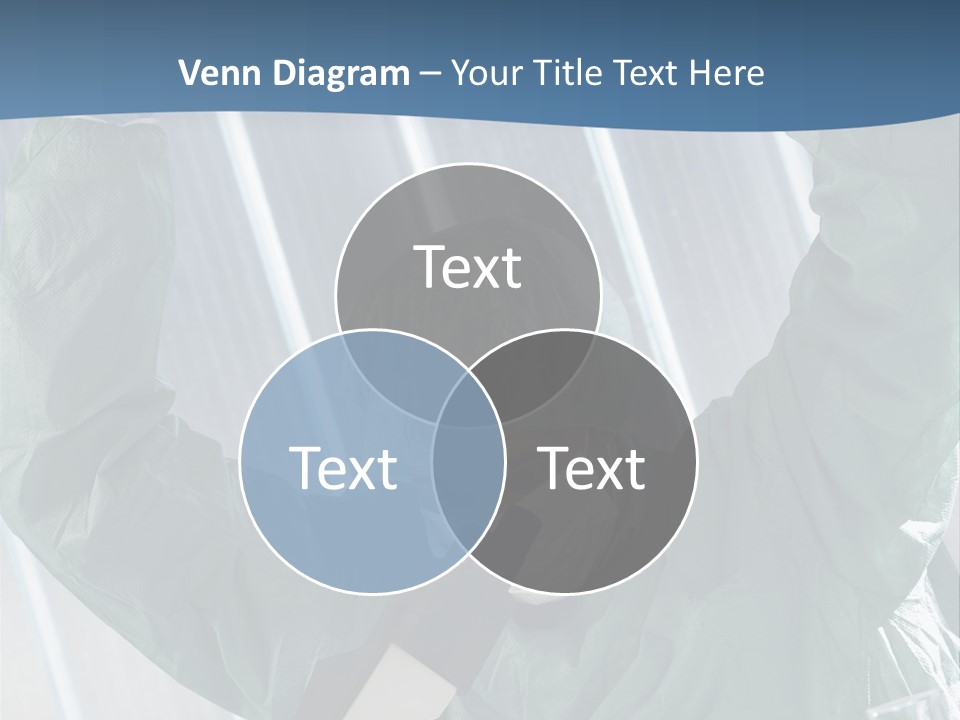 Scientist Working In Laboratory, Chemistry Related Or Medical Design PowerPoint Template