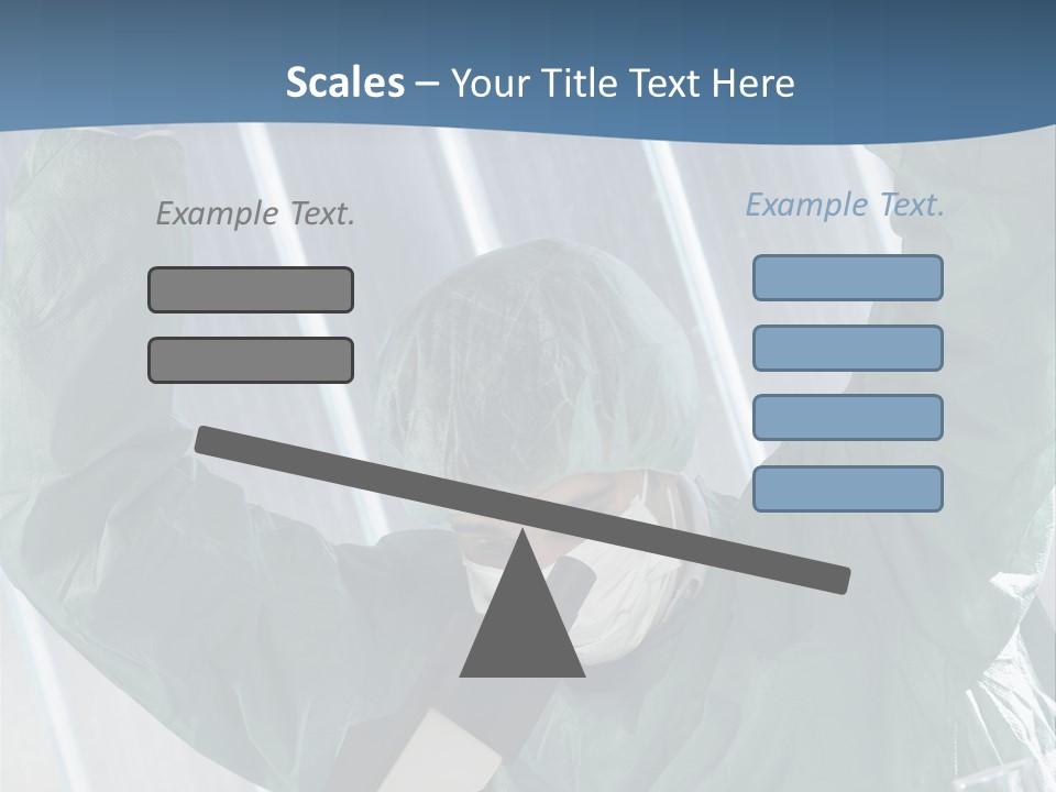 Scientist Working In Laboratory, Chemistry Related Or Medical Design PowerPoint Template