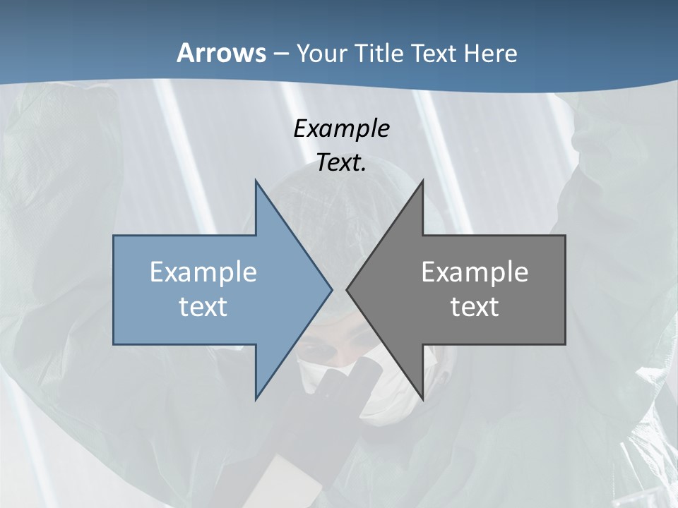 Scientist Working In Laboratory, Chemistry Related Or Medical Design PowerPoint Template