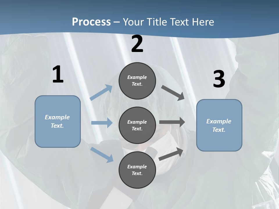 Scientist Working In Laboratory, Chemistry Related Or Medical Design PowerPoint Template