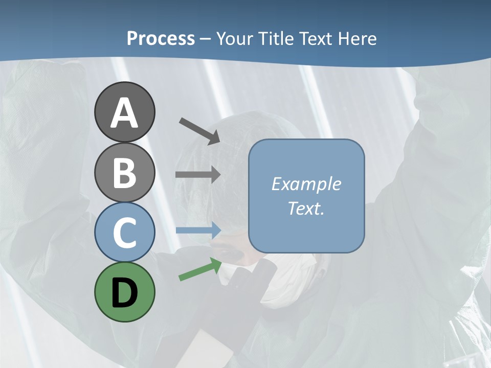 Scientist Working In Laboratory, Chemistry Related Or Medical Design PowerPoint Template
