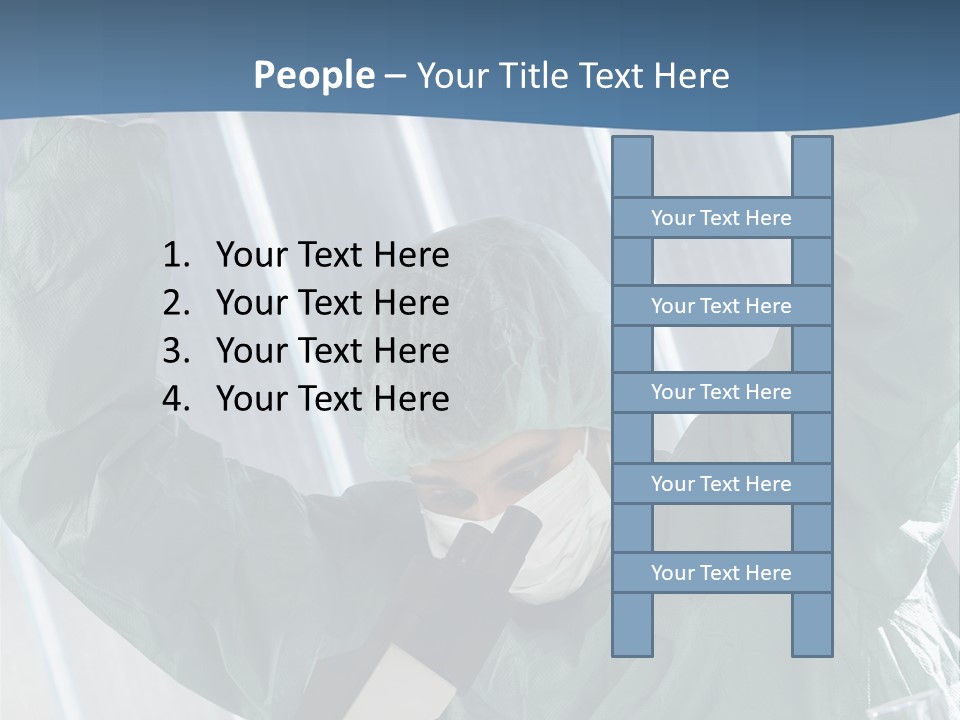 Scientist Working In Laboratory, Chemistry Related Or Medical Design PowerPoint Template