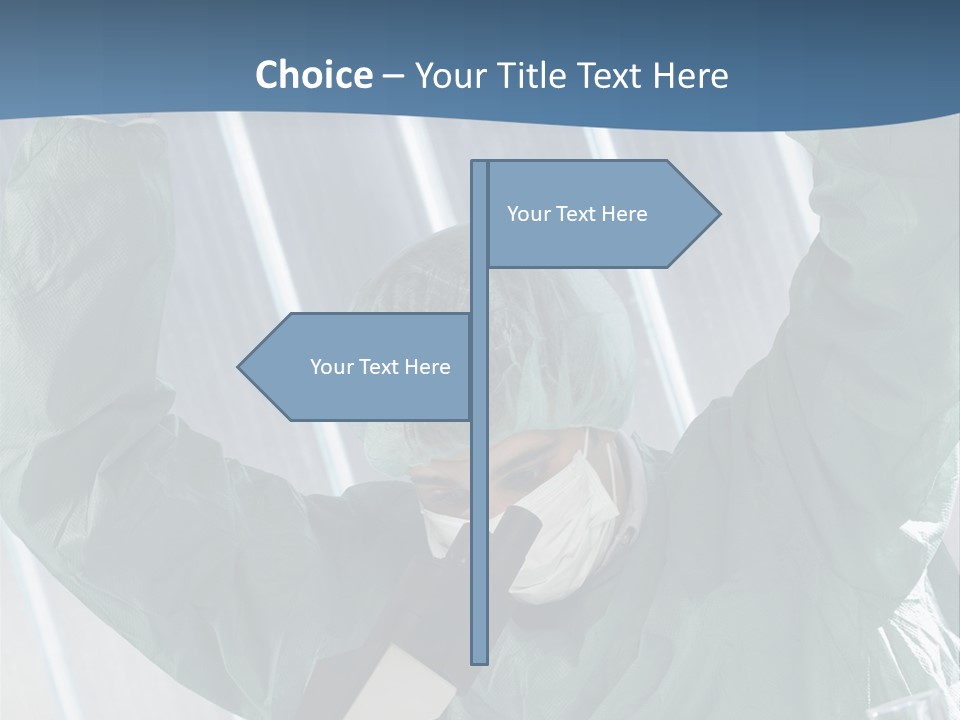 Scientist Working In Laboratory, Chemistry Related Or Medical Design PowerPoint Template