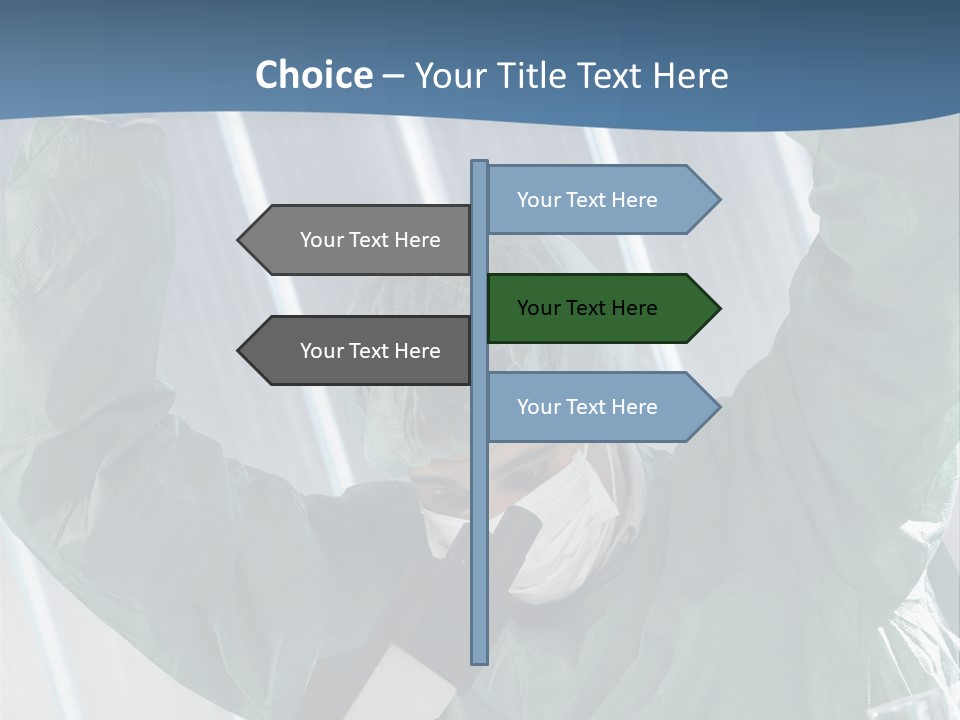 Scientist Working In Laboratory, Chemistry Related Or Medical Design PowerPoint Template