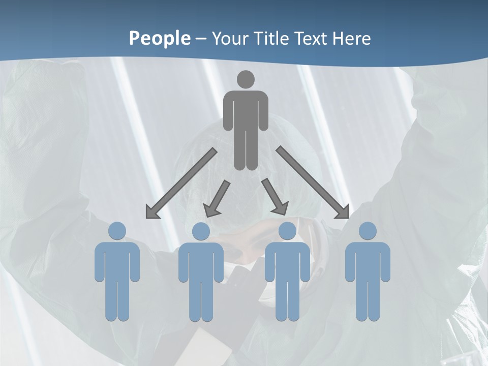 Scientist Working In Laboratory, Chemistry Related Or Medical Design PowerPoint Template