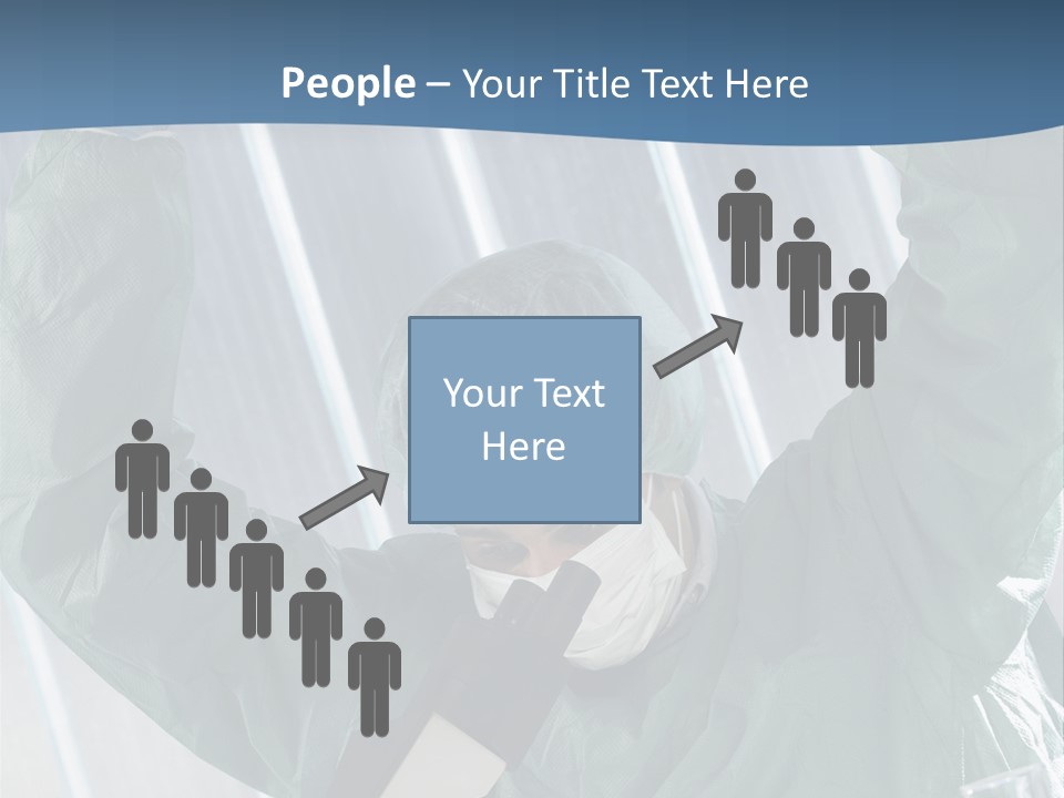 Scientist Working In Laboratory, Chemistry Related Or Medical Design PowerPoint Template