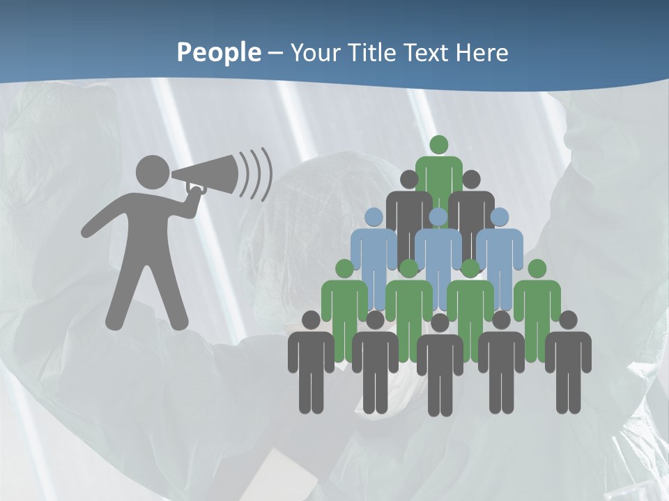 Scientist Working In Laboratory, Chemistry Related Or Medical Design PowerPoint Template