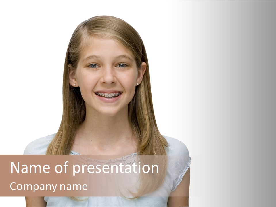 Cute Blonde PowerPoint Template