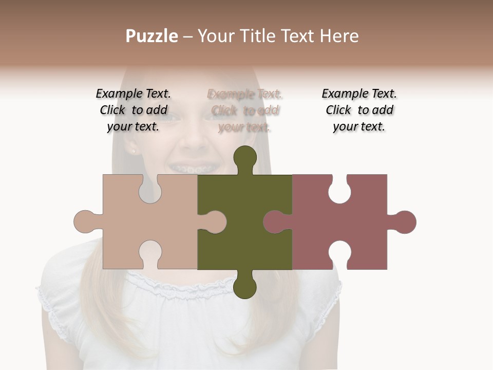 Cute Blonde PowerPoint Template