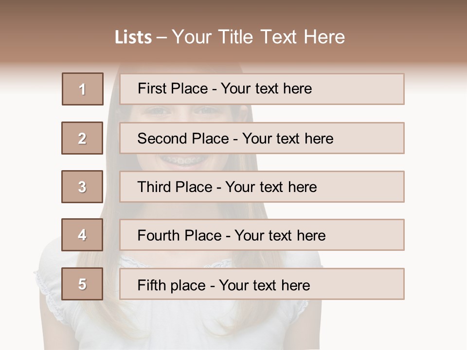 Cute Blonde PowerPoint Template