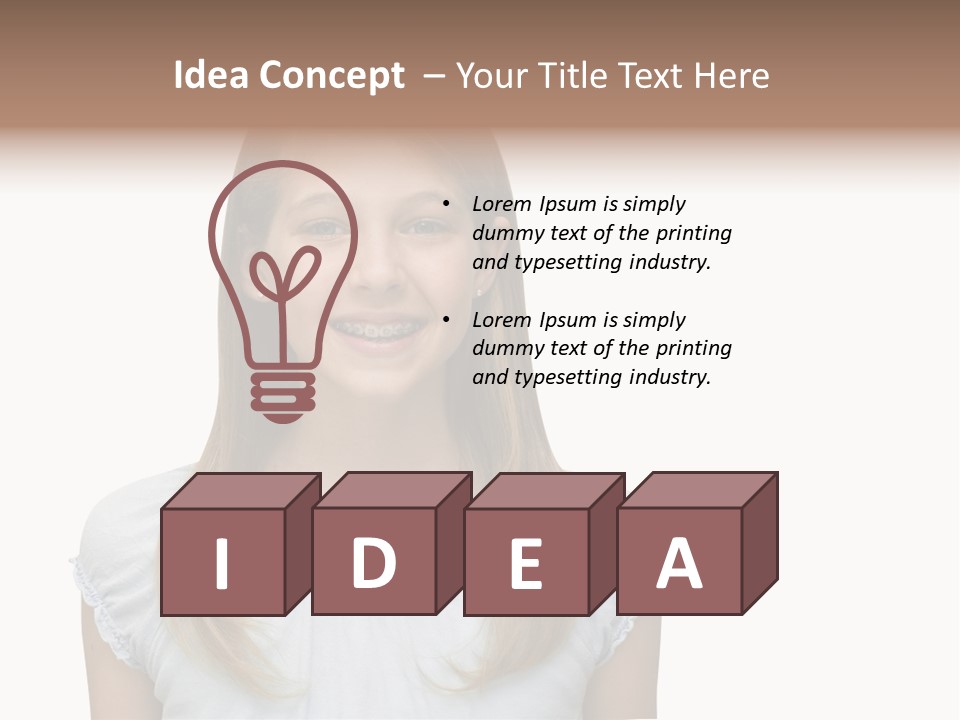Cute Blonde PowerPoint Template