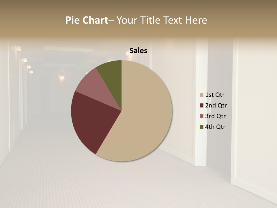 A Long Hallway With A Light On The Ceiling PowerPoint Template