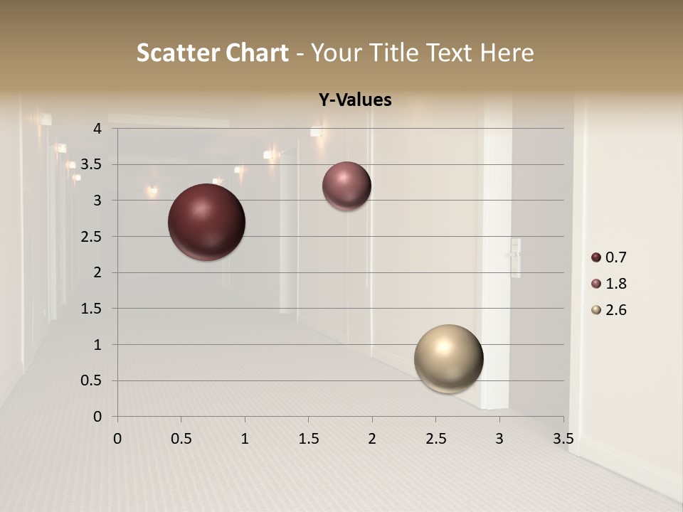 A Long Hallway With A Light On The Ceiling PowerPoint Template