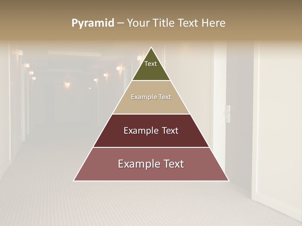 A Long Hallway With A Light On The Ceiling PowerPoint Template