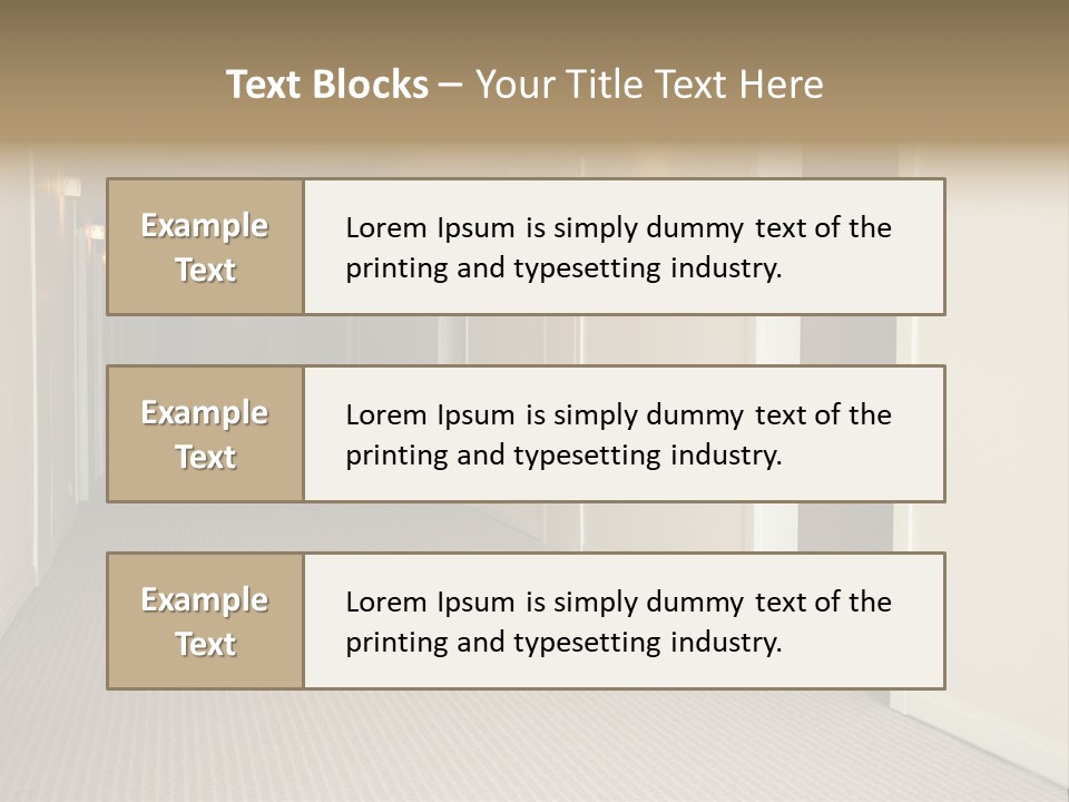 A Long Hallway With A Light On The Ceiling PowerPoint Template