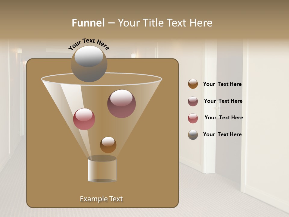 A Long Hallway With A Light On The Ceiling PowerPoint Template