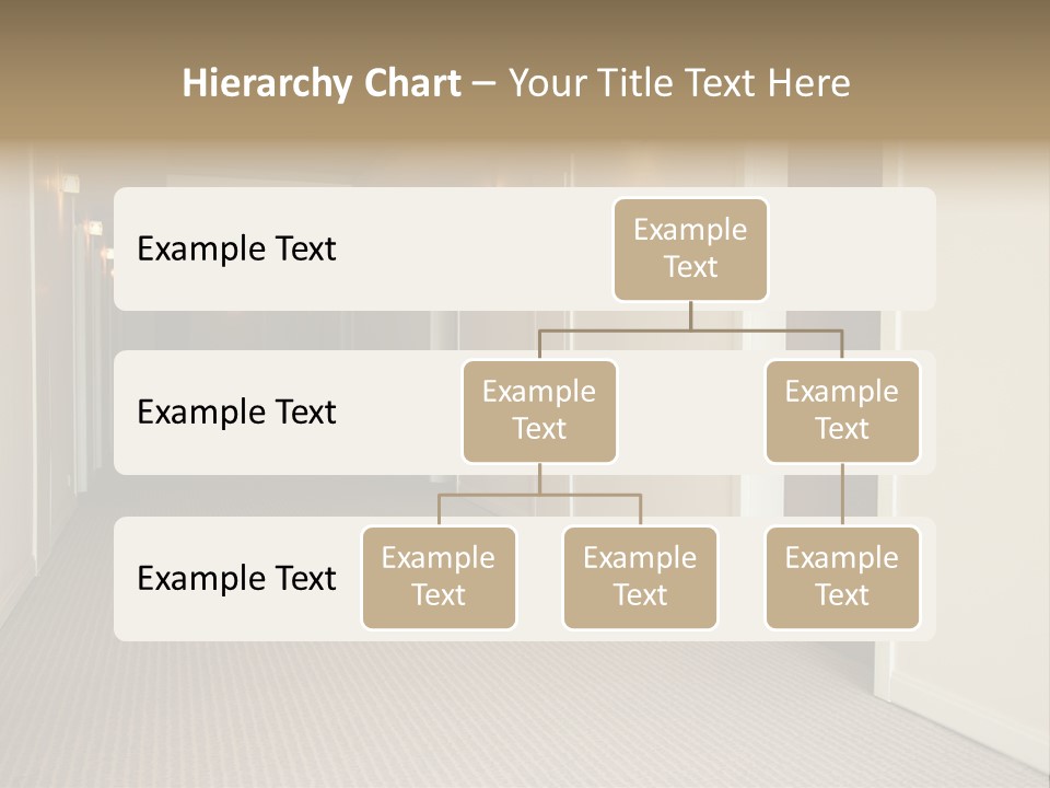 A Long Hallway With A Light On The Ceiling PowerPoint Template