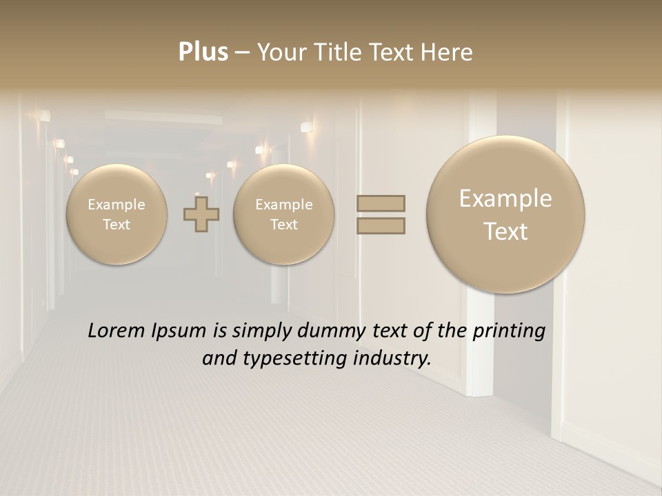 A Long Hallway With A Light On The Ceiling PowerPoint Template