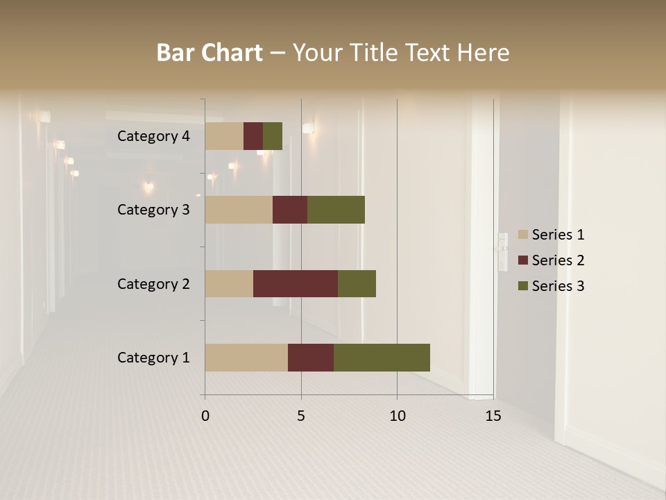 A Long Hallway With A Light On The Ceiling PowerPoint Template