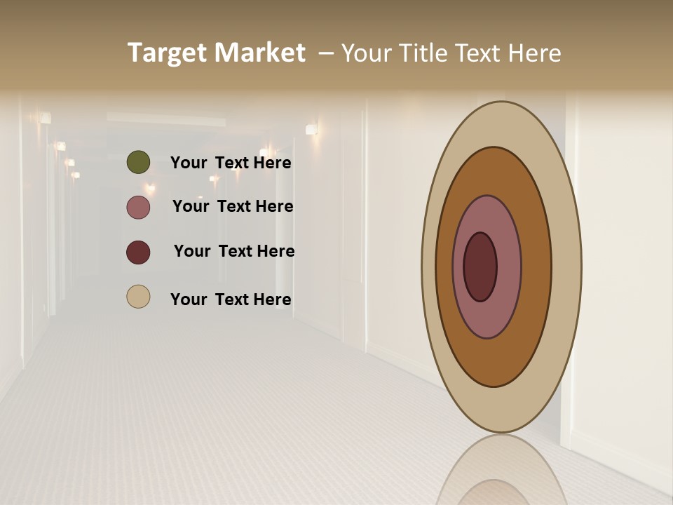 A Long Hallway With A Light On The Ceiling PowerPoint Template