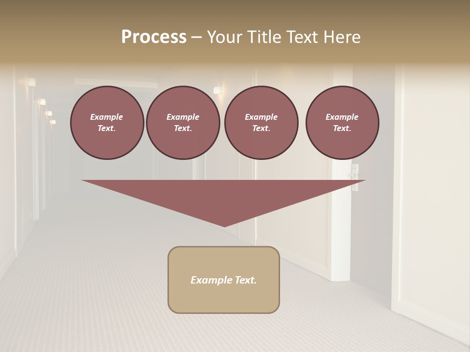 A Long Hallway With A Light On The Ceiling PowerPoint Template