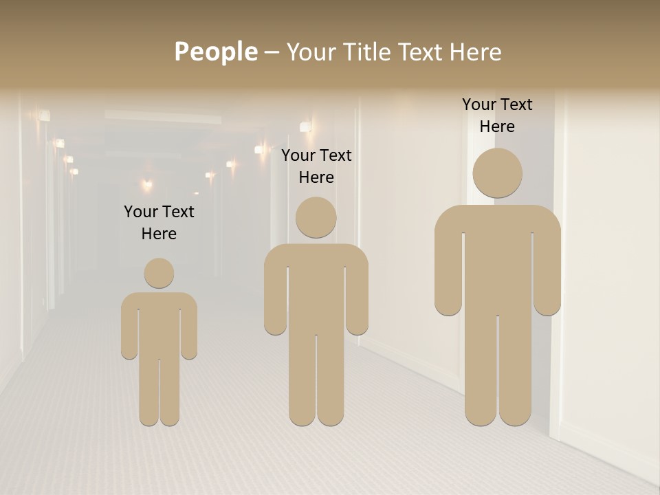 A Long Hallway With A Light On The Ceiling PowerPoint Template