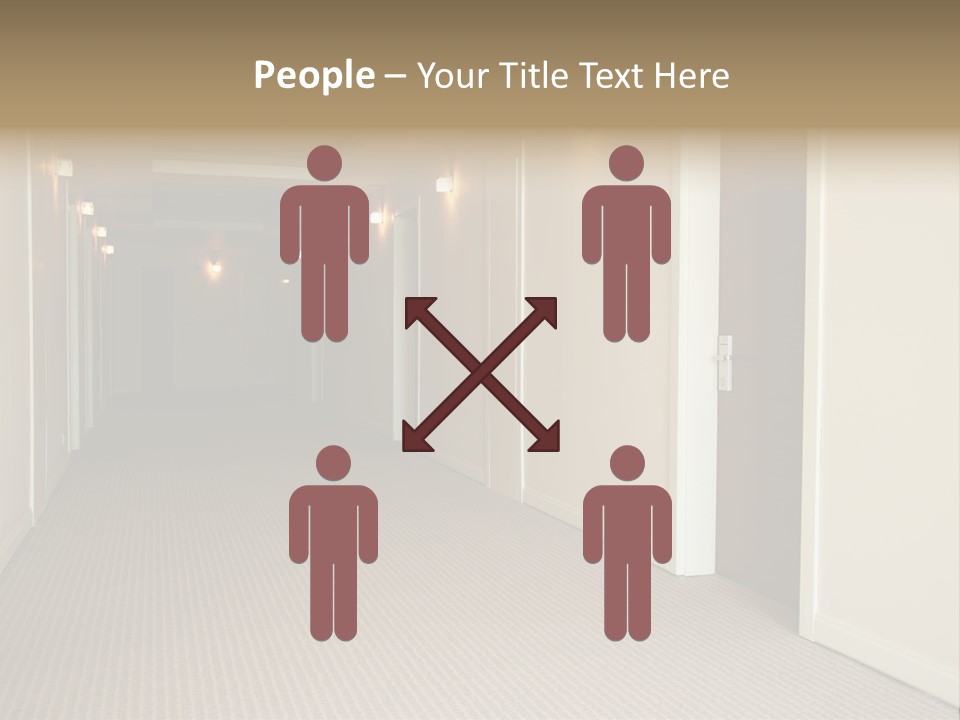 A Long Hallway With A Light On The Ceiling PowerPoint Template