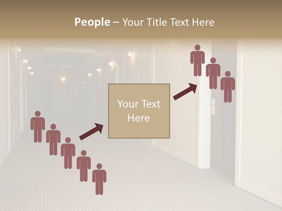 A Long Hallway With A Light On The Ceiling PowerPoint Template