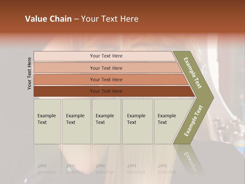A Woman Is Cutting Her Hair With Scissors PowerPoint Template