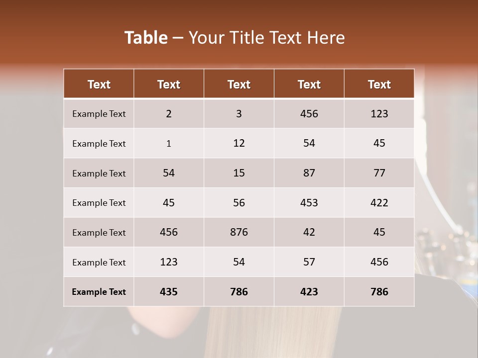 A Woman Is Cutting Her Hair With Scissors PowerPoint Template